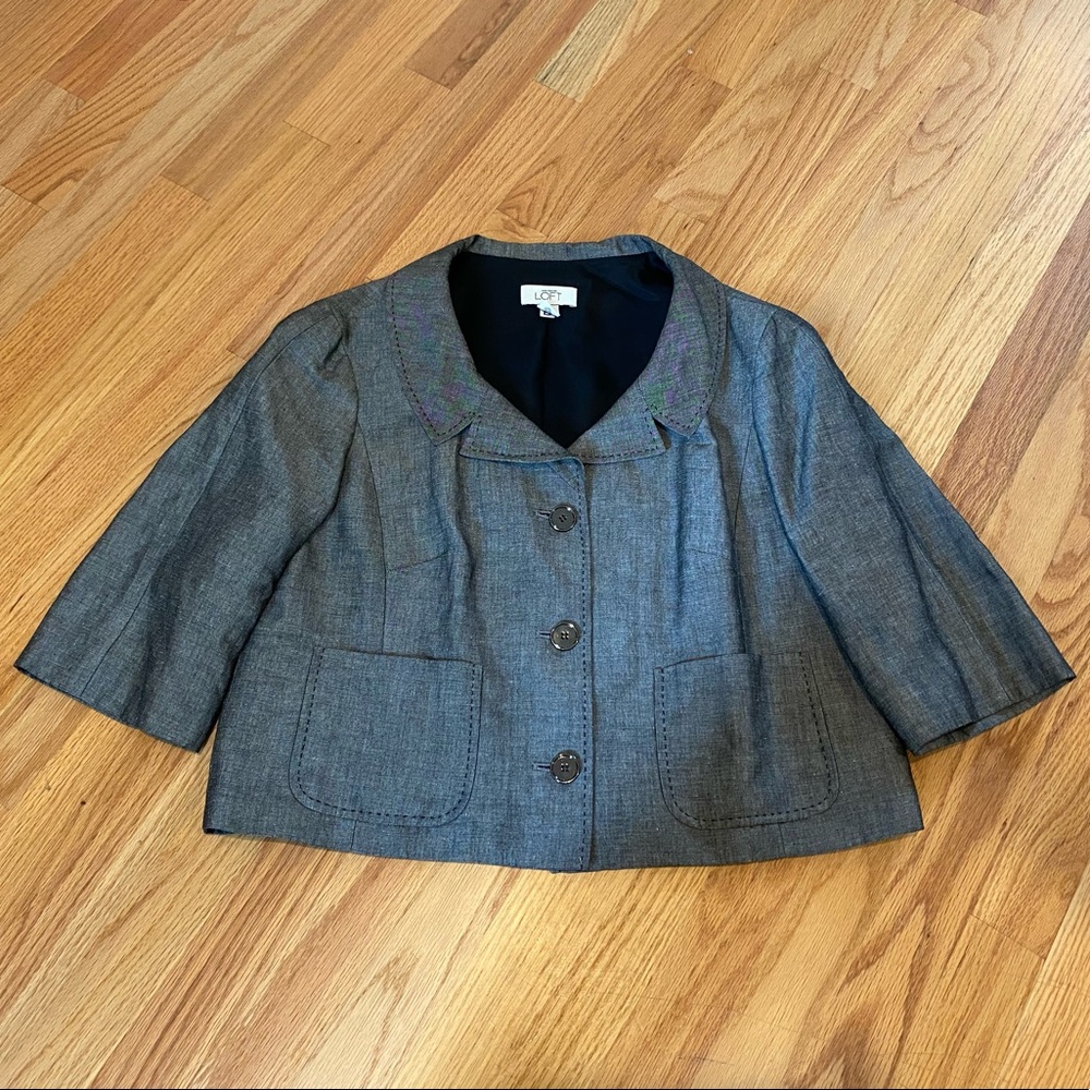 Anne Taylor LOFT suit jacket.  3/4 length sleeve.  Size 12